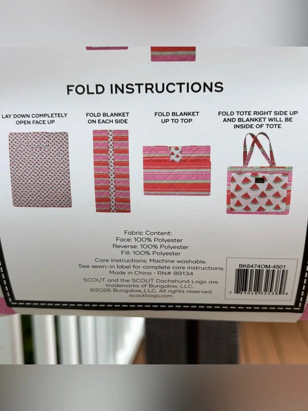 NWT Scout “One in a Melon” Outdoor Throw Blanket
